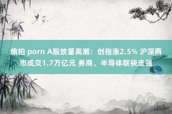 偷拍 porn A股放量高潮：创指涨2.5% 沪深两市成交1.7万亿元 券商、半导体联袂走强